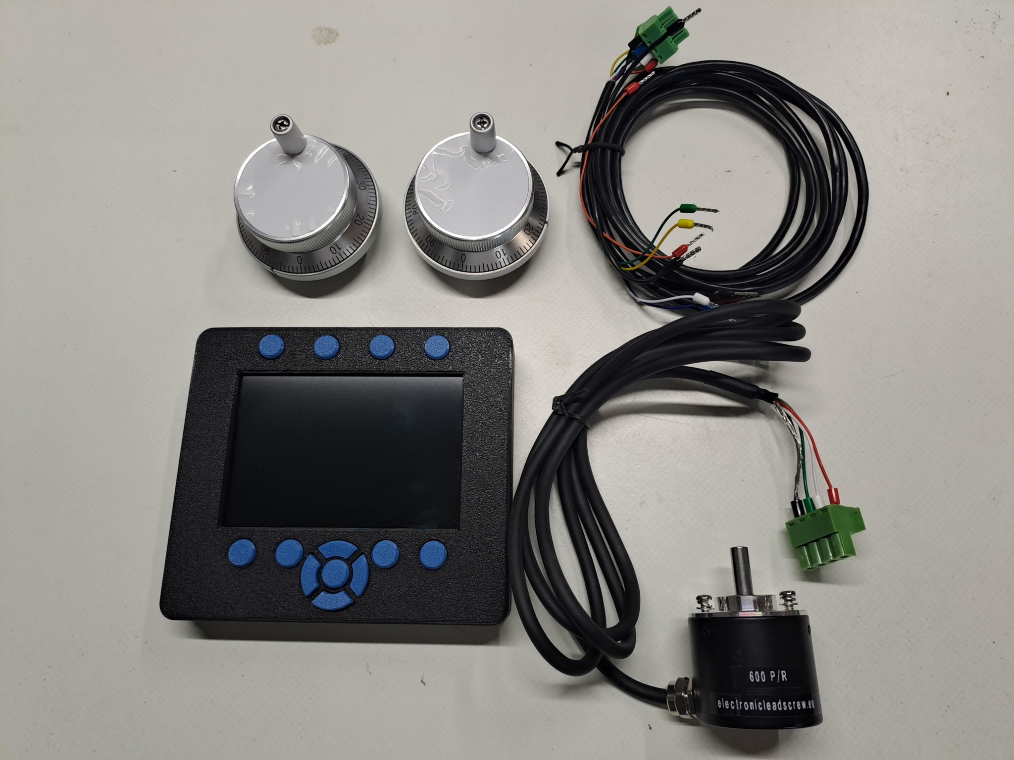 2 axis ELS, encoder and hand wheels – Electronic Lead Screw